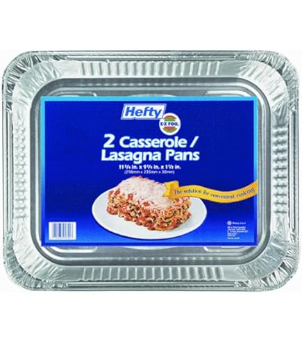 Amazon.com: Hefty EZ Foil 9-1/4 in. W x 11-3/4 in. L Casserole Pan